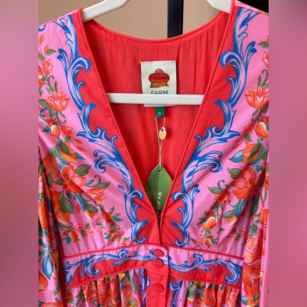 Farm Rio: Orange Sicily Flowers Scarf Mini
Dress - Picture 10 of 10